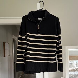 Bluivy Black Half-Zip Sweater